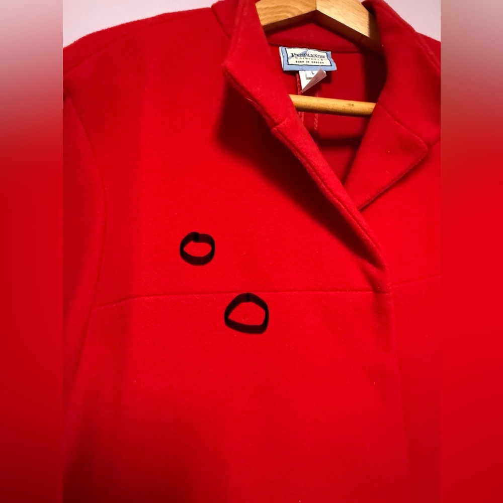 Vintage Pendleton Wool Jacket Large Red - image 7